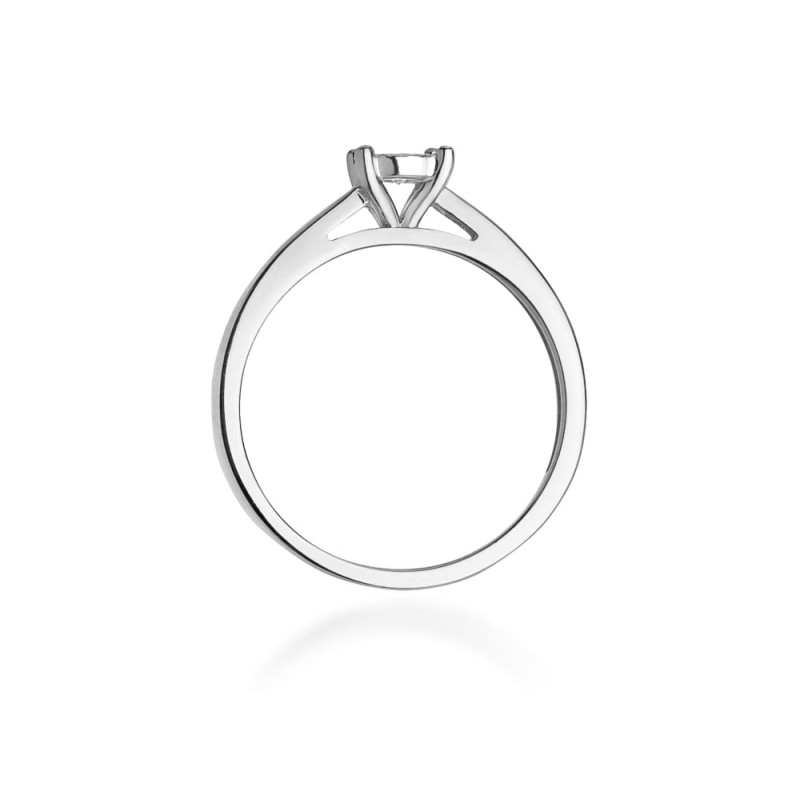 Pierścionek W007 Diament 0,08ct białe złoto