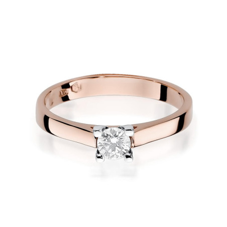 Pierścionek W221B Diament 0,20ct różowe złoto