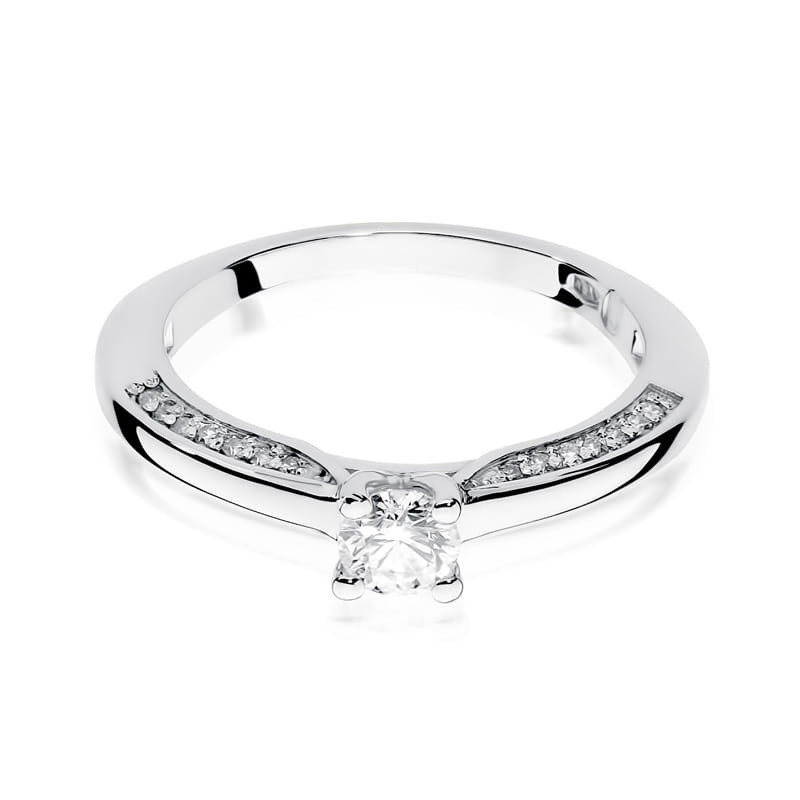 Pierścionek W009 Diament 0,30ct białe złoto