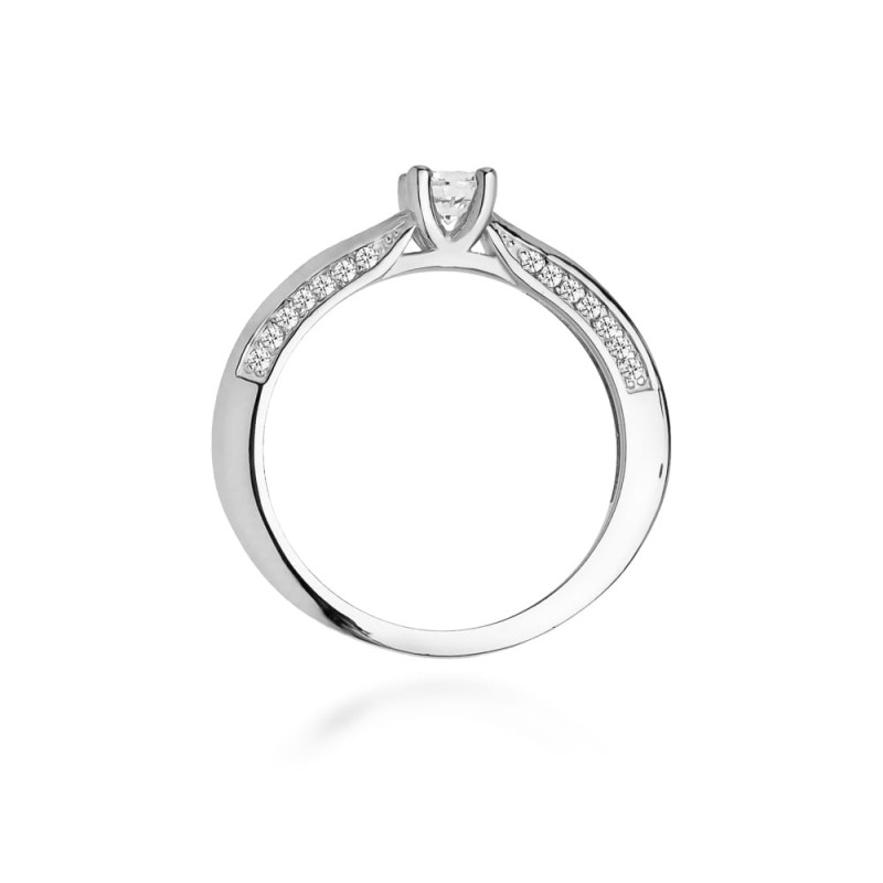 Pierścionek W009 Diament 0,30ct białe złoto