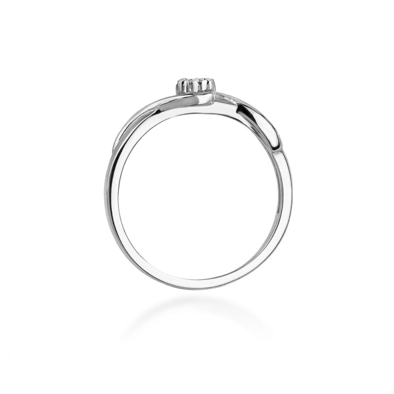 Pierścionek W022 Diament 0,04ct białe złoto