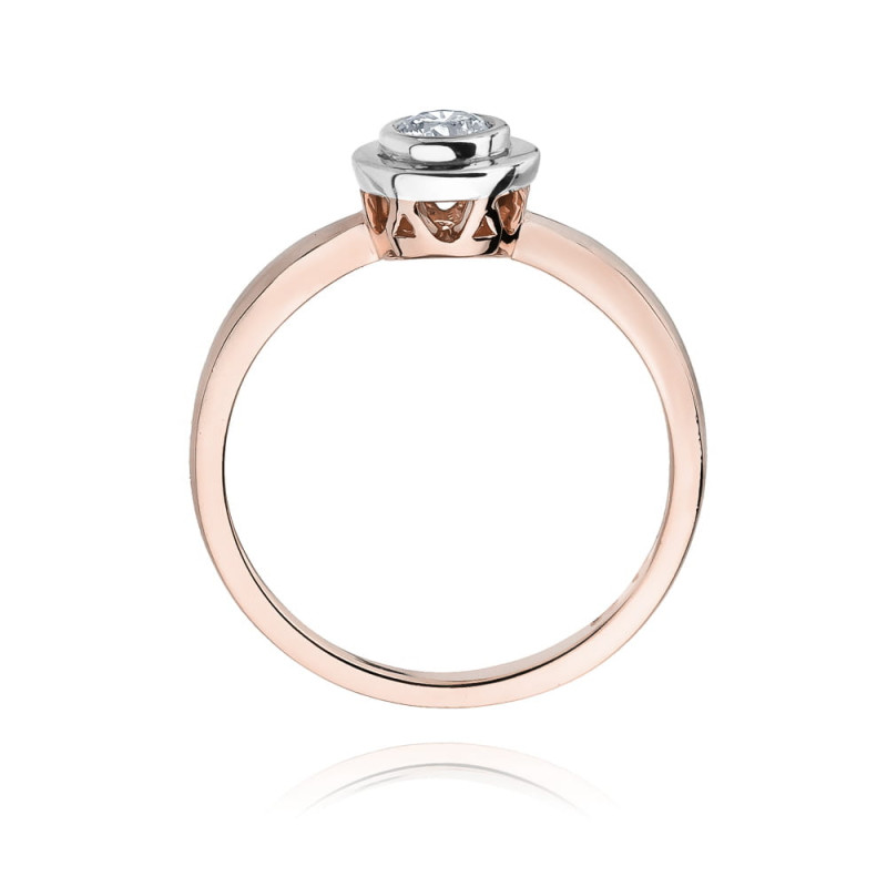 Pierścionek W294 Diament 0,30ct różowe złoto