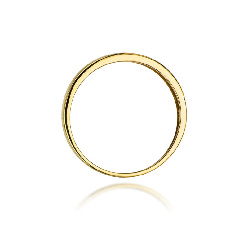 "Pierścionek W064 z diamentami żółte złoto - Daimana.pl: Ekskluz