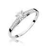 Pierścionek W034 Diament 0,04ct białe złoto