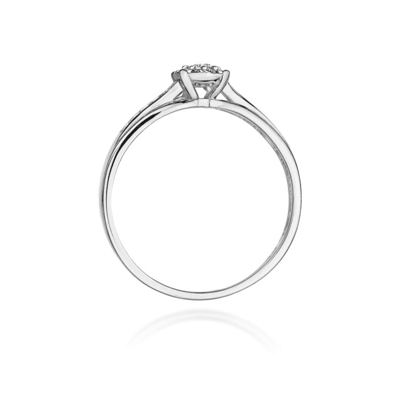 Pierścionek W034 Diament 0,04ct białe złoto