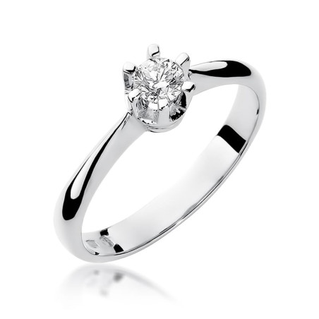 Pierścionek W036 Diament 0,23ct białe złoto