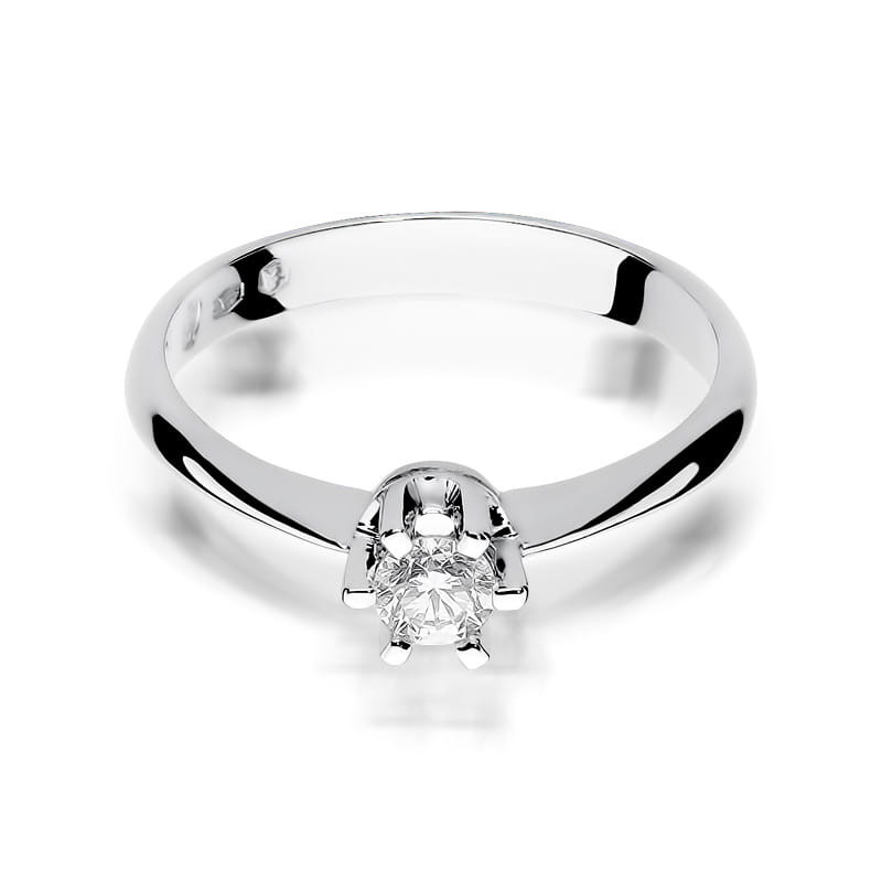 Pierścionek W036 Diament 0,23ct białe złoto