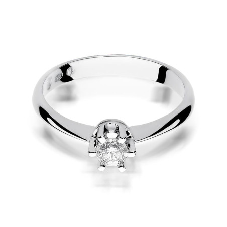 Pierścionek W036 Diament 0,23ct białe złoto