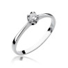 Pierścionek W047 Diament 0,10ct białe złoto