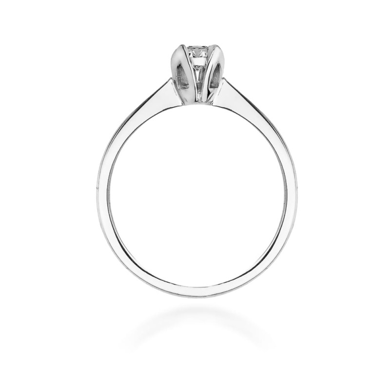 Pierścionek W047 Diament 0,10ct białe złoto