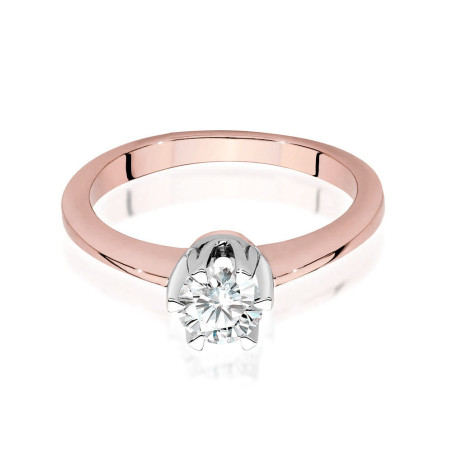 Pierścionek W220B Diament 0,50ct różowe złoto