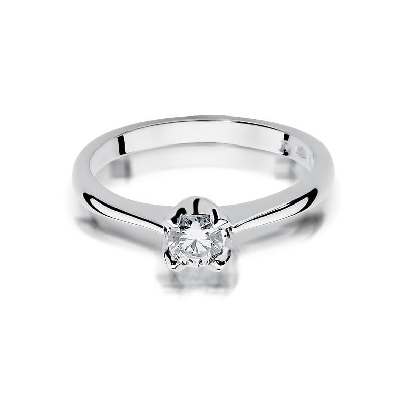 Pierścionek W047 Diament 0,30ct białe złoto