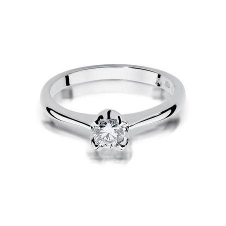 Pierścionek W047 Diament 0,30ct białe złoto