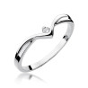 Pierścionek W051 Diament 0,04ct białe złoto