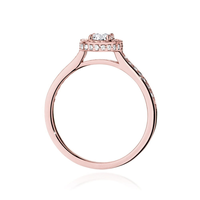 Pierścionek W508 Diament 0,40ct różowe złoto