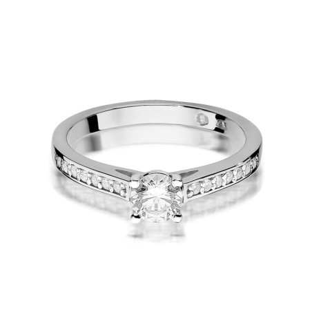 Pierścionek W052 Diament 0,50ct białe złoto
