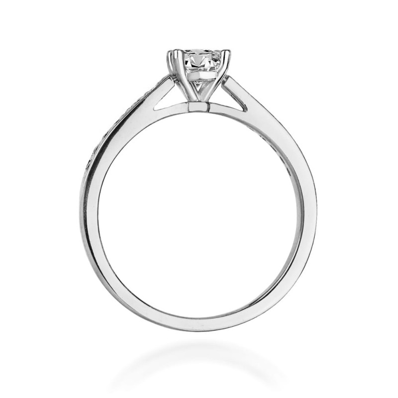 Pierścionek W052 Diament 0,50ct białe złoto