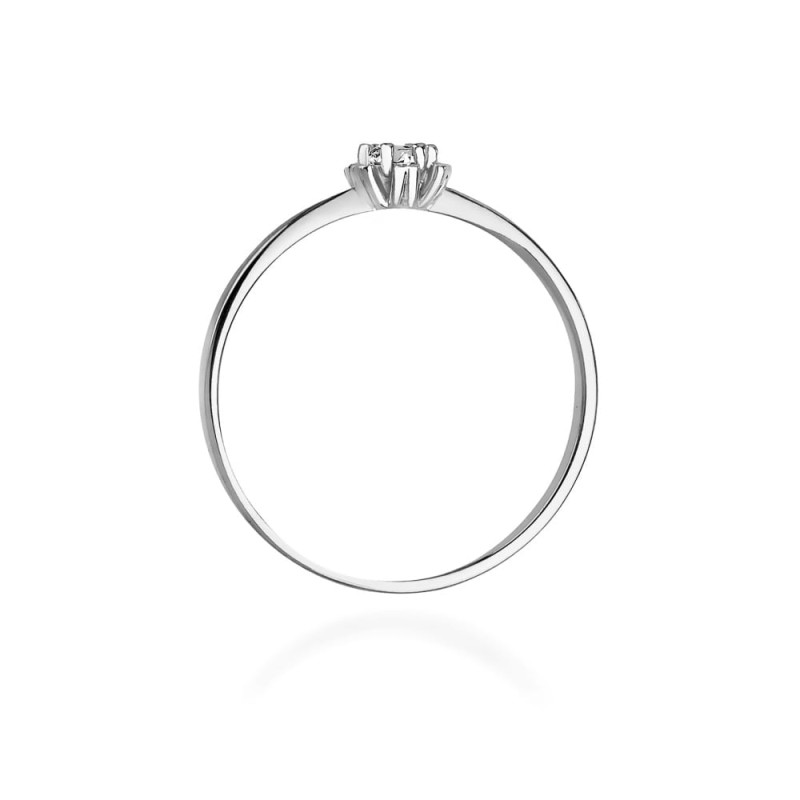 Pierścionek W053 Diament 0,10ct białe złoto