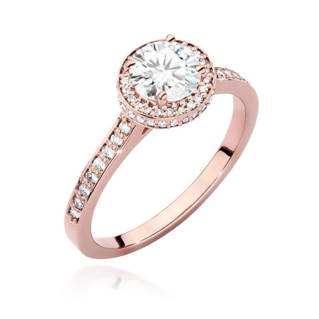 Pierścionek W508 Diament 0,70ct różowe złoto