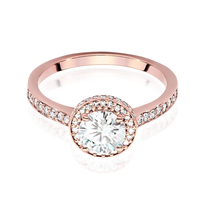 Pierścionek W508 Diament 0,70ct różowe złoto