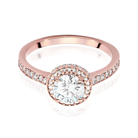 Pierścionek W508 Diament 0,70ct różowe złoto