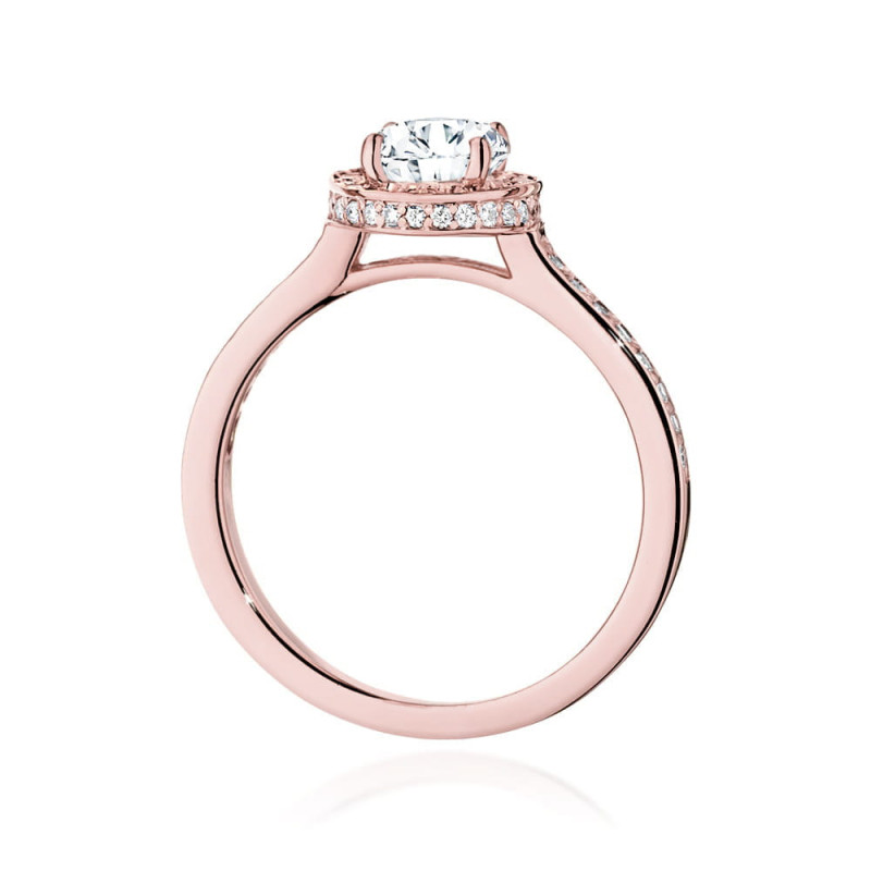 Pierścionek W508 Diament 0,70ct różowe złoto