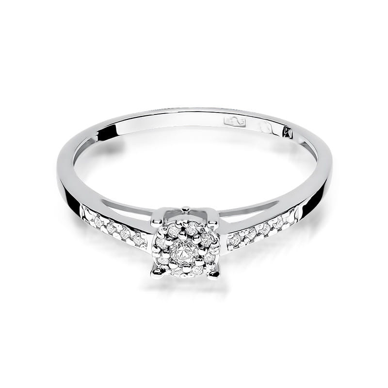 Pierścionek W055 Diament 0,04ct białe złoto