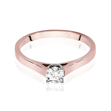 Pierścionek W526 Diament 0,50ct różowe złoto