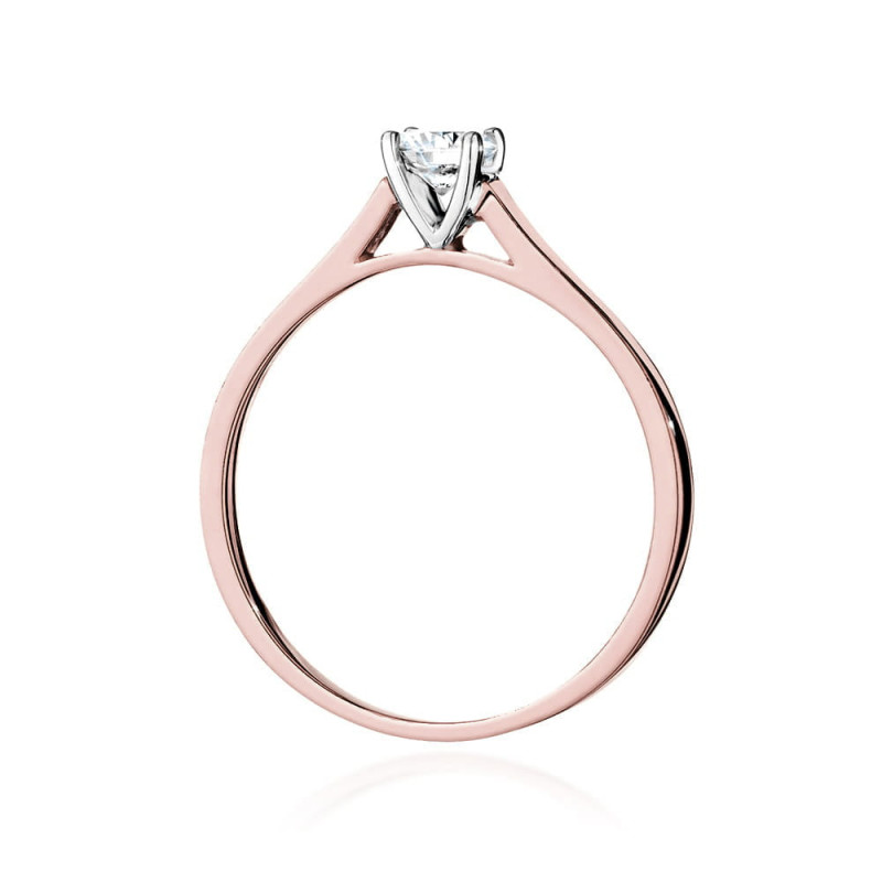 Pierścionek W526 Diament 0,50ct różowe złoto
