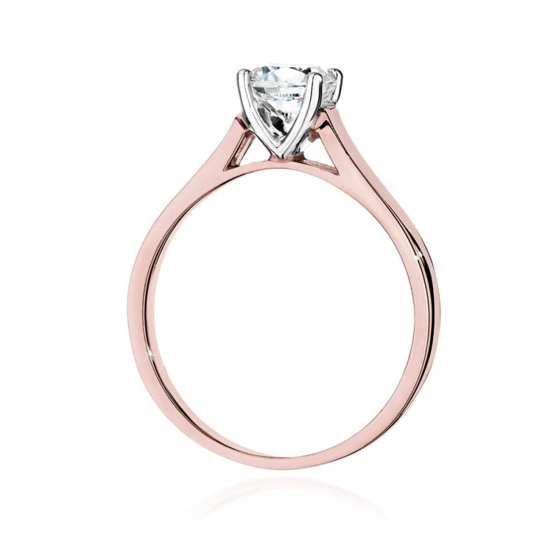 Pierścionek W526 Diament 0,70ct różowe złoto