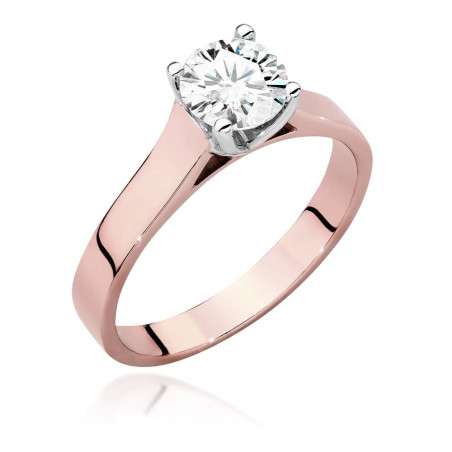 Pierścionek W526 Diament 1,00ct różowe złoto