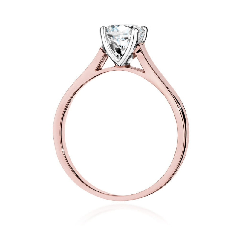 Pierścionek W526 Diament 1,00ct różowe złoto