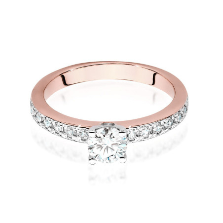 Pierścionek W534 Diament 0,40ct różowe złoto