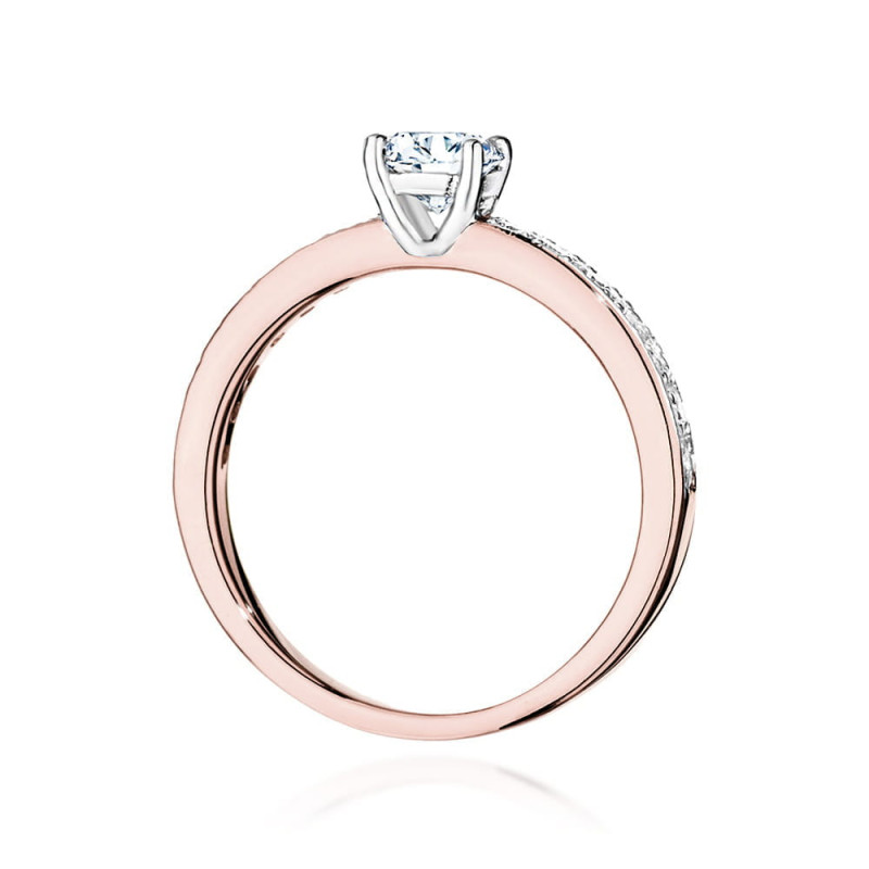 Pierścionek W534 Diament 0,50ct różowe złoto