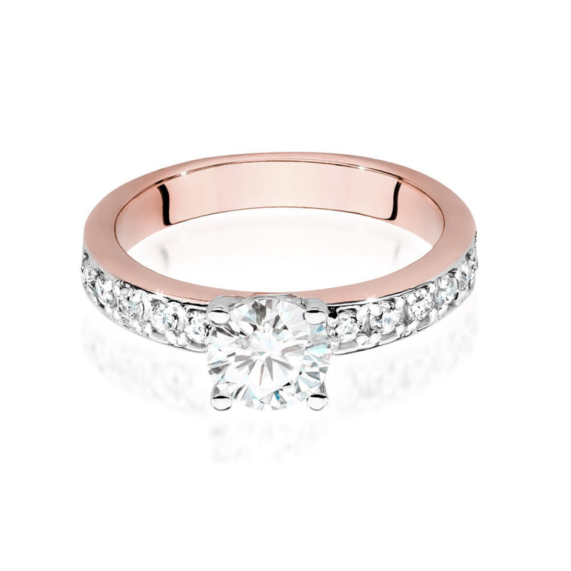 Pierścionek W534 Diament 0,70ct różowe złoto