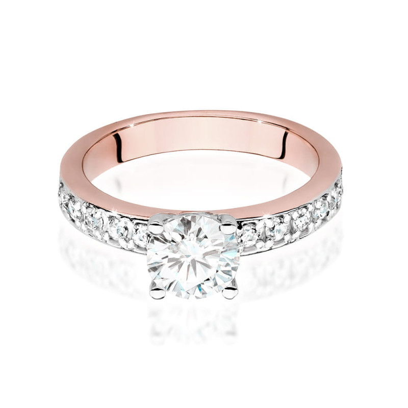 Pierścionek W534 Diament 1,00ct różowe złoto