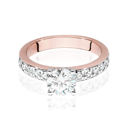 Pierścionek W534 Diament 1,00ct różowe złoto