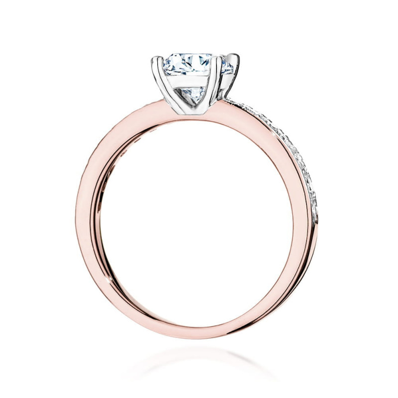 Pierścionek W534 Diament 1,00ct różowe złoto