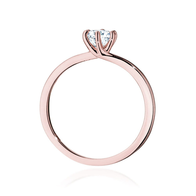 Pierścionek W535 Diament 0,40ct różowe złoto