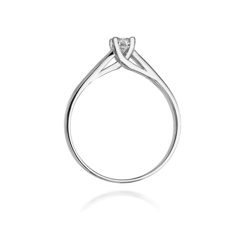 Pierścionek W070 Diament 0,10ct białe złoto