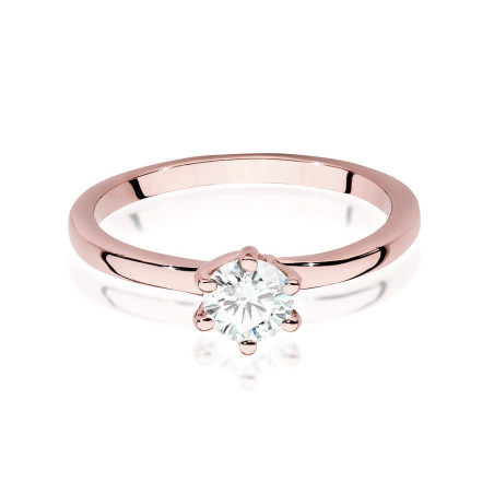 Pierścionek W535 Diament 0,50ct różowe złoto
