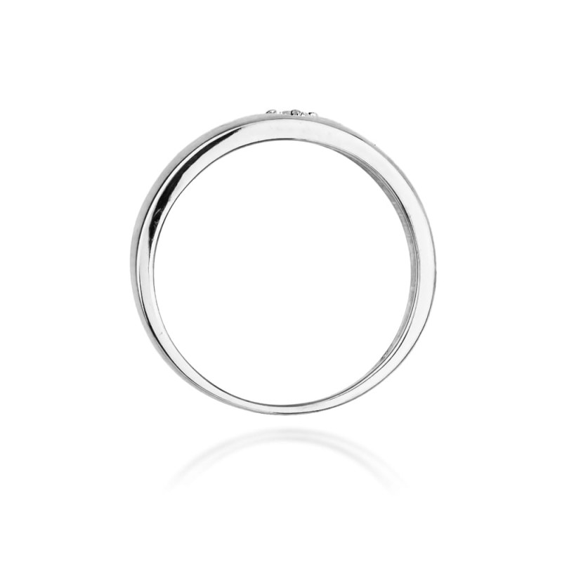 Pierścionek W071 Diament 0,10ct białe złoto