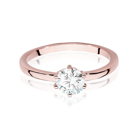 Pierścionek W535 Diament 0,70ct różowe złoto