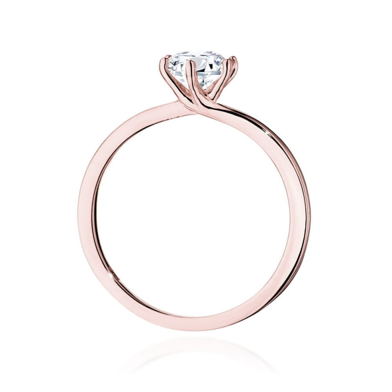 Pierścionek W535 Diament 0,70ct różowe złoto