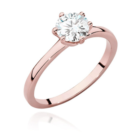 Pierścionek W535 Diament 1,00ct różowe złoto