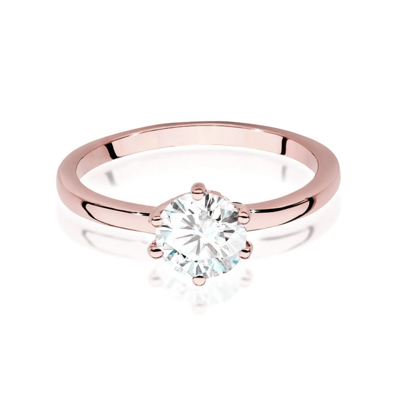 Pierścionek W535 Diament 1,00ct różowe złoto