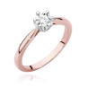 Pierścionek W539 Diament 0,40ct różowe złoto