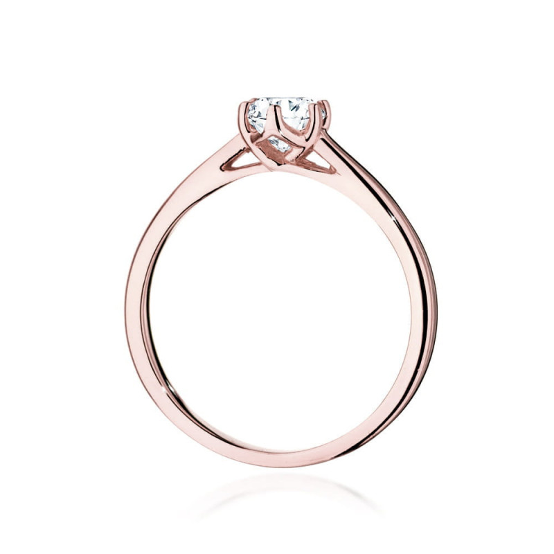 Pierścionek W540 Diament 0,40ct różowe złoto