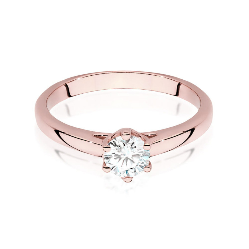 Pierścionek W540 Diament 0,50ct różowe złoto