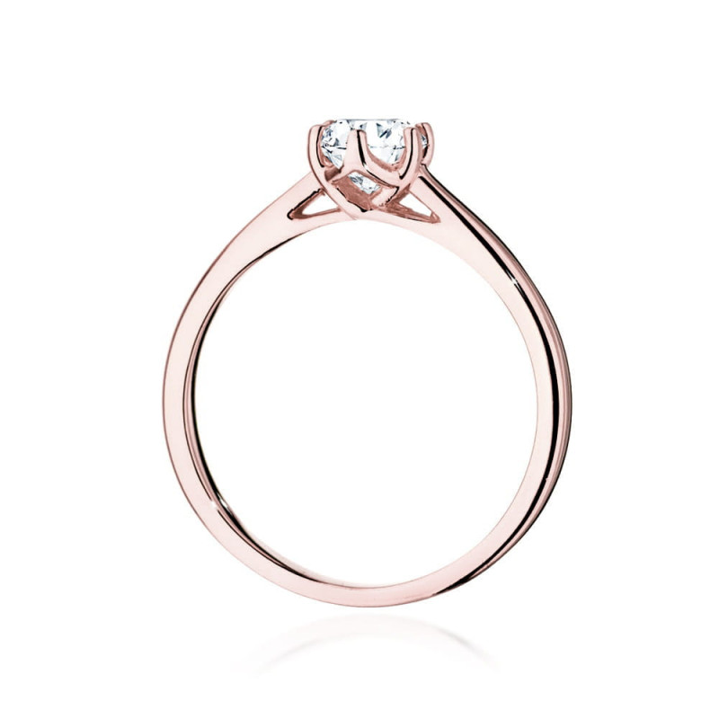Pierścionek W540 Diament 0,50ct różowe złoto